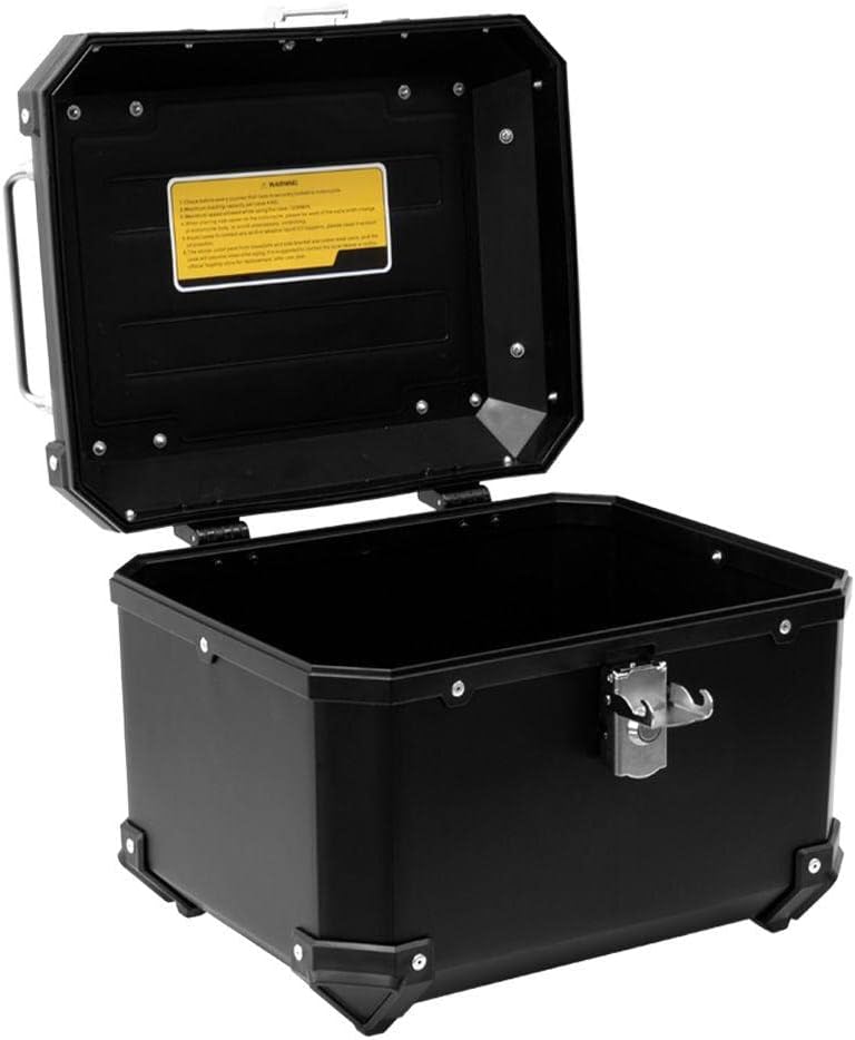 X-Plor Topcase aus schwarzem Kunststoff, 38 l, Schwarz für Motorrad und Roller