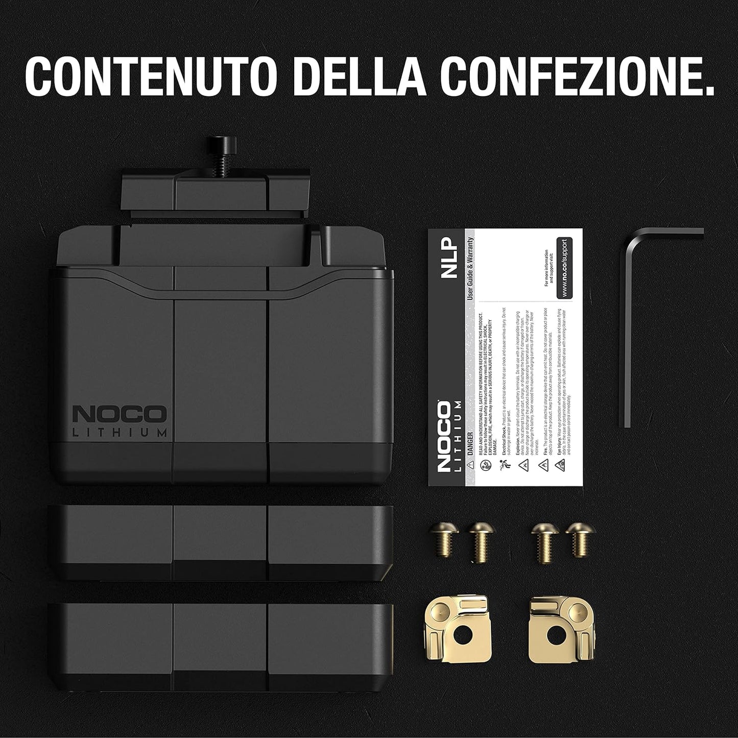 NOCO Lithium NLP5 250A Lithium Motorradbatterie 12V 2Ah Dynamisches BMS für Motorräder - Roller - Quads