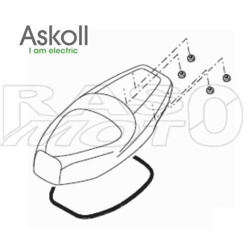 Askoll Sella Completa Bi-Posto ES - ES2 - ES3 - ESK - NGS1 - NGS2 - NGS3 Ricambio Originale