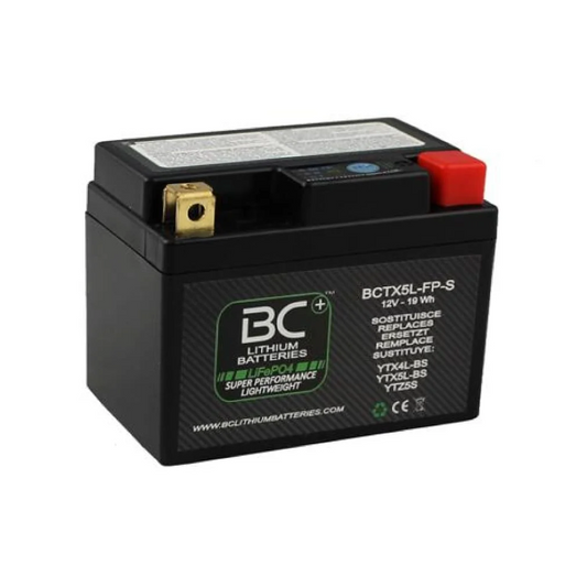 BC Battery BCTX5L-FP-S Batteria Litio 12V LIFEPO4 Scooter e Moto APRILIA-BETA-DERBI-HONDA-KEEWAY-KTM-KYMCO-SYM-PIAGGIO-SUZUKI-YAMAHA
