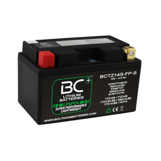 BC Battery BCTZ14S-FP Batteria Litio 12V LIFEPO4 Scooter e Moto HONDA-BMW-PIAGGIO-APRILIA-BENELLI-SUZUKI-KAWASAKI-KTM-KYMCO-SYM-TRIUMPH-YAMAHA
