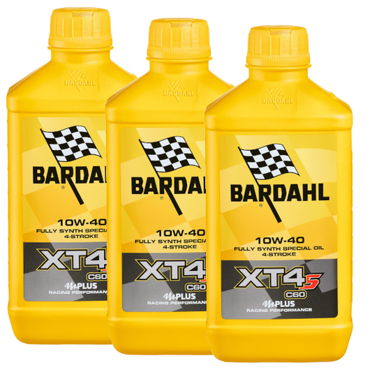 Bardahl XT4-S C60 SAE 10W-40 3LT Olio Motore Scooter e Moto 100% Sintetico