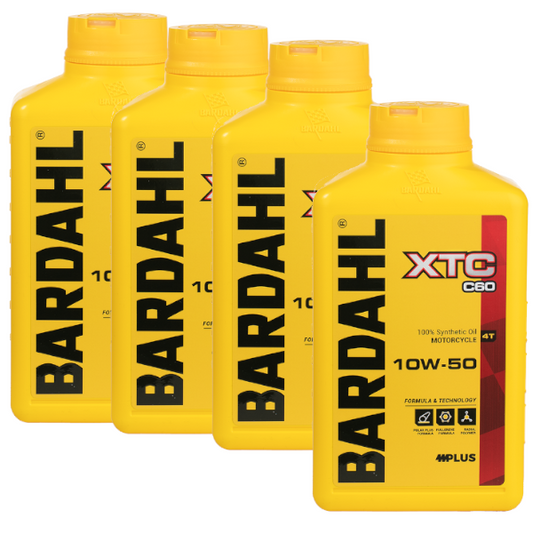 Bardahl XTC C60 SAE 10W50 4LT Olio Motore Scooter e Moto 100% Sintetico