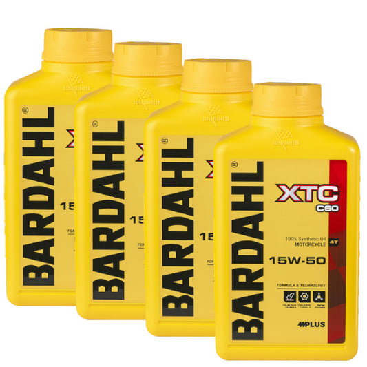 Bardahl XTC C60 SAE 15w50 4LT Olio Motore Scooter e Moto 100% Sintetico