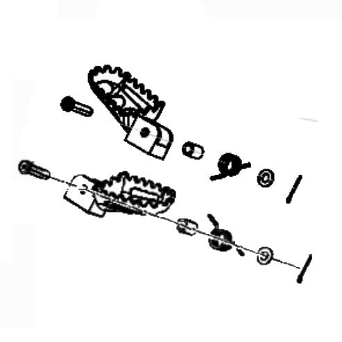 Beta Kit Fußraste rechts rechts und links links ENDURO-MOTARD Original Ersatzteil