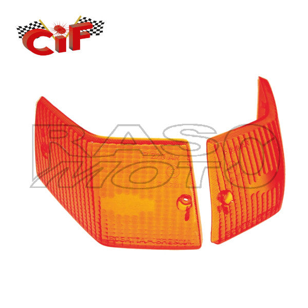 Cif 1729 Paar hintere Blinkersteine aus Kunststoff, Orange, Piaggio VESPA PX - PXE - ARCOBALENO - T5 125 - 150 - 200