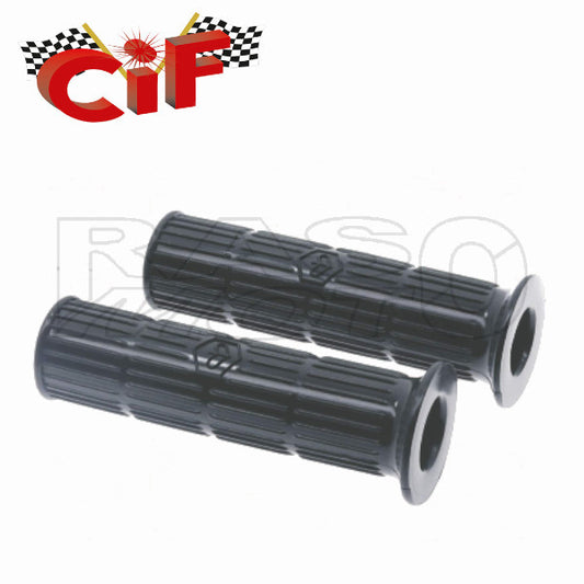 Cif 10244 Pair of Black Grips Long Original Type Piaggio VESPA PX PE - GTR 125 - SPRINT - RALLY