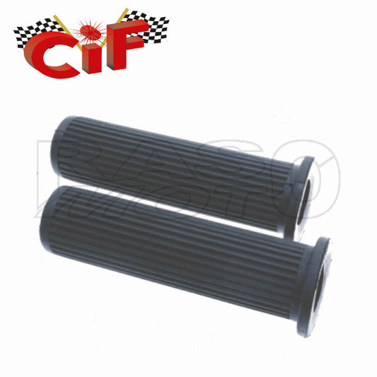 Cif 10270 Pair of Black Long Grips Original Piaggio Type VESPA PX 125E - PX 150E - PX 200E - RAINBOW SERIES