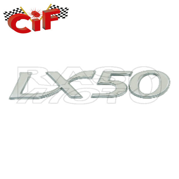 Cif 10472 Targhetta Stemma Adesiva Resinata Cromata Piaggio VESPA 50 LX 2T - 4T