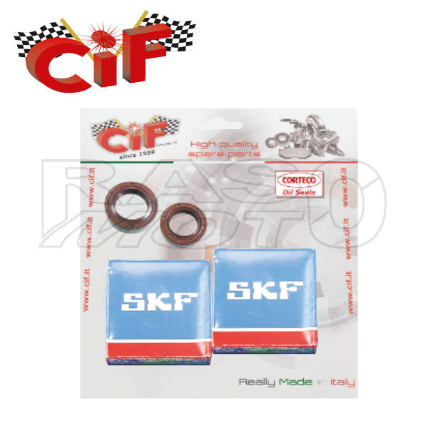 Cif 16380-KTV Crankshaft Overhaul Kit With CORTECO Oil Seals Piaggio Scooter NRG - LIBERTY - ZIP - VESPA ET2 - SFERA - Gilera TYPHOON - RUNNER - STALKER