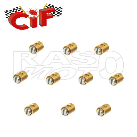 Cif 3546 Kit 10 Morsetti Gas Cavo Con Grano Ø INT.mm.2 - Ø EST.mm.,5 Scooter Moto