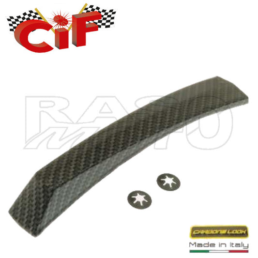 Cif 5274-CARB Cresta In Alluminio CARBON LOOK Con Molle Parafango Anteriore Piaggio VESPA 50 SPECIAL - SPRINT VELOCE - TS