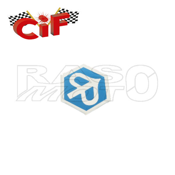 Cif 5776-RN Schild Wappen Harz selbstklebend Sechseck 32 mm Piaggio CIAO – FLY – LIBERTY – MP3 – X8 – X9 – ZIP
