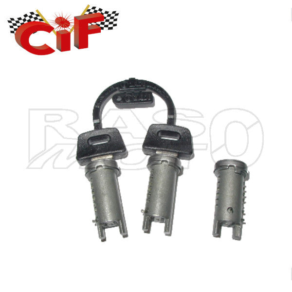 Cif 6210-3 Lock Set 3 Cylinders + 2 Keys Piaggio VESPA PX - PXE - N - PK - PK XL - COSA - Scooter NRG - SFERA - ZIP - FREE - STORM - TYPHOON - XR