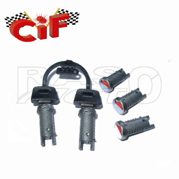 Cif 6210-5 Lock Kit 5 Lock Cylinders + 2 Keys Piaggio VESPA PK - PK XL - PX - T5 - PXE - COSA - Scooter NRG - SFERA - NTT - FREE - Gilera STORM - TYPHOON - EASY MOVING
