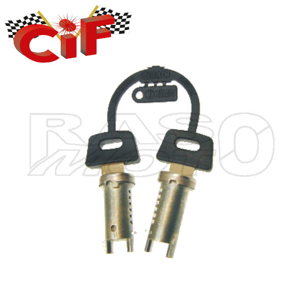 Cif 6216 Lock Kit 2 Keys + 2 Cylinders Scooter Piaggio FREE - NRG - NTT - VELOFAX - Gilera TYPHOON - STORM