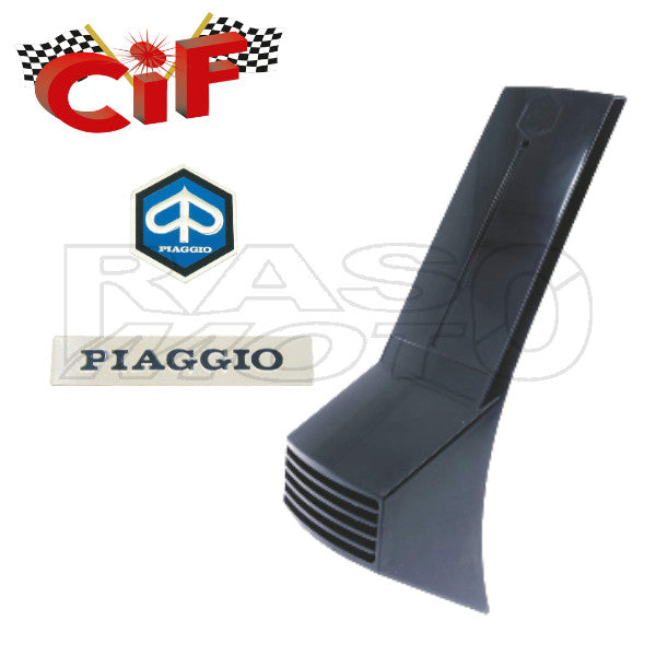 Cif Kit Mascherina Copristerzo + Stemma Esagono Adesivo + Targhetta Adesiva Piaggio VESPA 50 PK - PK AUTOMATICA