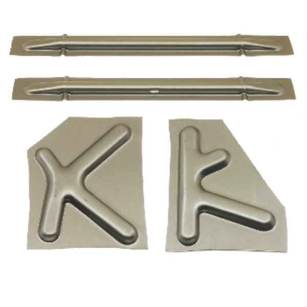 Cif 15925-K Kit Reinforcements For Floorboard In Raw Sheet Metal Piaggio VESPA 50 - 90 - 125 PRIMAVERA - ET3