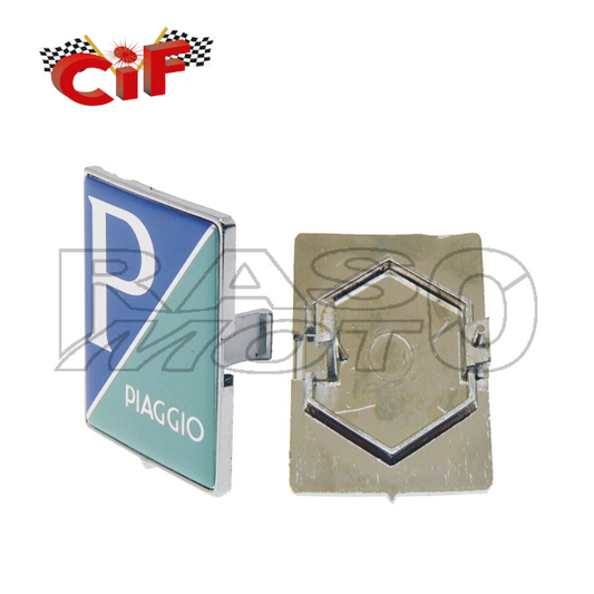 Cif Scudetto Stemma Rettangolare Ad Incastro Piaggio VESPA LX - LXV - GT - GTS - GTV - PRIMAVERA - S - SPRINT - PX - ET4