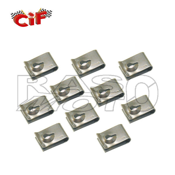 Cif Set 10 Plates For Self-Tapping Screw 4.2mm Piaggio Scooter TYPHOON - BEVERLY - CARNABY - FLY - FREE - LIBERTY - MP3 - NRG - SFERA - VESPA ET2 - ET4 - GRANTURISMO - GTS - GTV - LX - S - X EVO - X7 - X9 - ZIP - APE CALESSINO - MP 601 - POKER