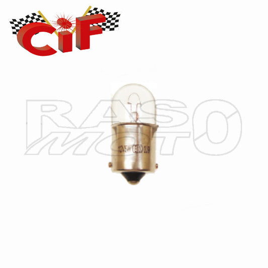 Cif 1418 Lampadina BA 15s 12V 5W Luce Posizione Anteriore / Posteriore Piaggio VESPA PX 125-150 - PE 200 - PX 125-150-200E-PX 125-150-200 ARCOBALENO - PK 50-125 XL - N50  - RUSH