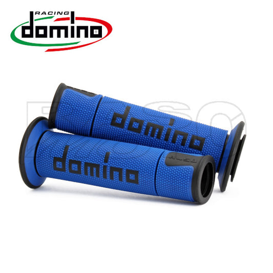 Domino Coppia Manopole Blu / Nero Racing Scooter E Moto