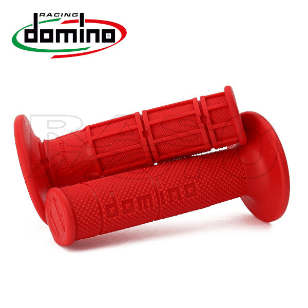 Domino Coppia Manopole CROSS / ENDURO Rosso Moto Off-road