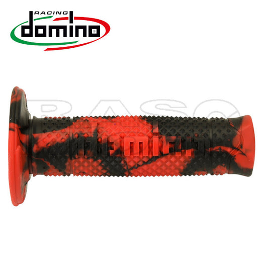 Domino Coppia Manopole SNAKE Rosso / Nero Moto - Cross - Scooter