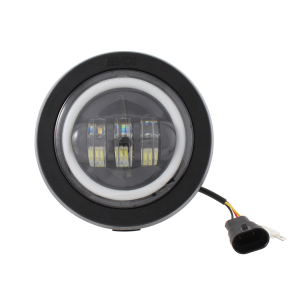 EVOK Fanale Completo Anteriore IRON LED Con Convertitore Piaggio VESPA 50 - 125 FL - FL2 - HP 246410106