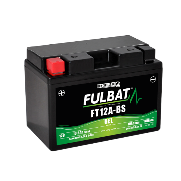 FULBAT Batteria Al Gel FT12A-BS / YT12A-BS 12V-10,5Ah Scooter E Moto APRILIA - HUSQVARNA - KAWASAKI - KTM - KYMCO - PIAGGIO - SUZUKI - SYM - TRIUMPH