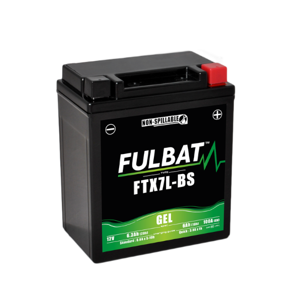 FULBAT Batteria Al Gel FTX7L-BS / YTX7L-BS 12V-6,3Ah Scooter E Moto BETA - APRILIA - PIAGGIO - HONDA - DERBI - KAWASAKI - KEEWAY - SUZUKI - YAMAHA