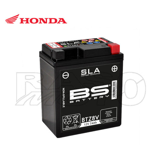 Honda BS Batteria BTZ8V SLA Factory Activated 12V 7Ah SH - CB - CBR - FORZA - PCX Ricambio Originale 31500-K35-505HE