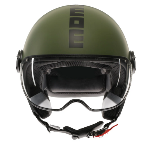 MOMODESIGN Motorcycle Jet Helmet FGTR CLASSIC Mono E2206 Matt Military Green Matt