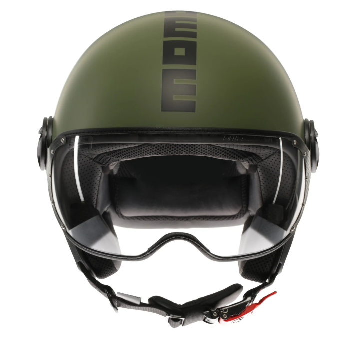 MOMODESIGN Motorcycle Jet Helmet FGTR CLASSIC Mono E2206 Matt Military Green Matt