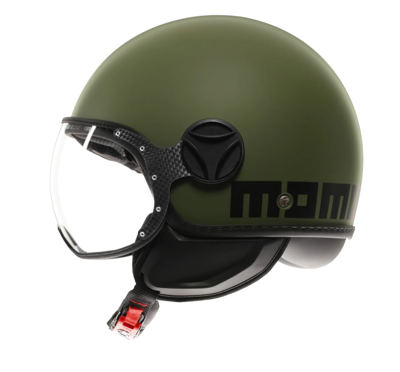 MOMODESIGN Motorcycle Jet Helmet FGTR CLASSIC Mono E2206 Matt Military Green Matt