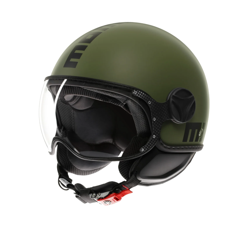 MOMODESIGN Motorcycle Jet Helmet FGTR CLASSIC Mono E2206 Matt Military Green Matt