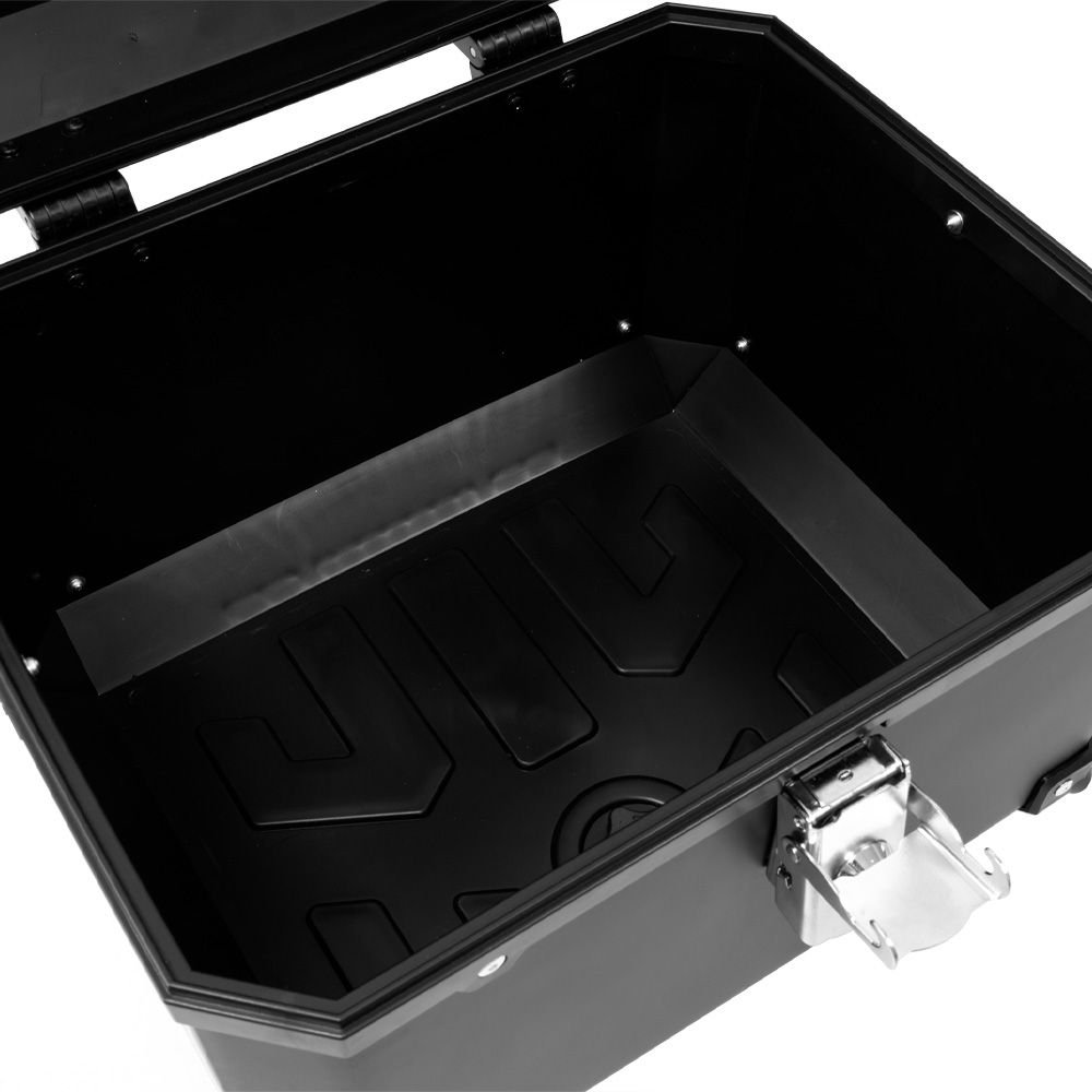 X-Plor Topcase aus schwarzem Kunststoff, 38 l, Schwarz für Motorrad und Roller