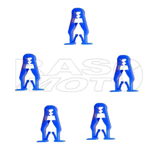 Kit 5pz Clip A Scatto Blu Montaggio Carene Plastiche Scooter e Moto Honda 90666-K59-A11
