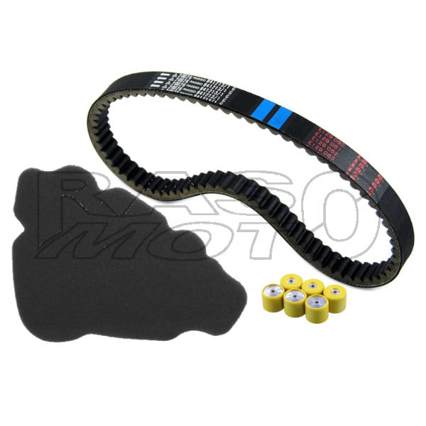 Kit Piaggio Cinghia Trasmissione + Rulli + Filtro Aria VESPA ET4 - LX - S - FLY - SKIPPER Ricambio Originale