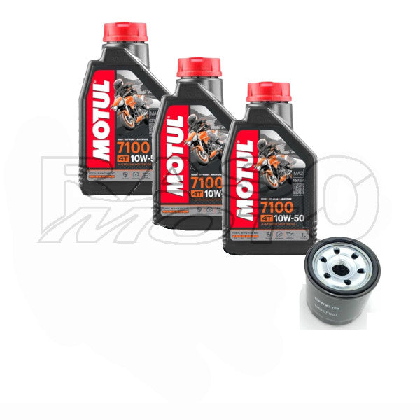 3lt Service Kit Motul 7100 10W50 Oil + Original Oil Filter CF Moto 650MT - 650NK - 650GT - 450 CL-C - 450MT - 450NK - 450SR