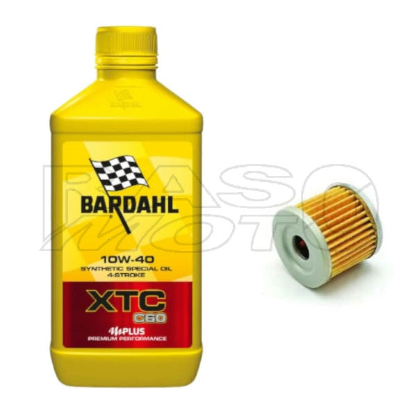 Bardahl XTC 10W40 1LT Service Kit + Oil Filter Keeway RKF 125 and RKR 125 Original Spare Part
