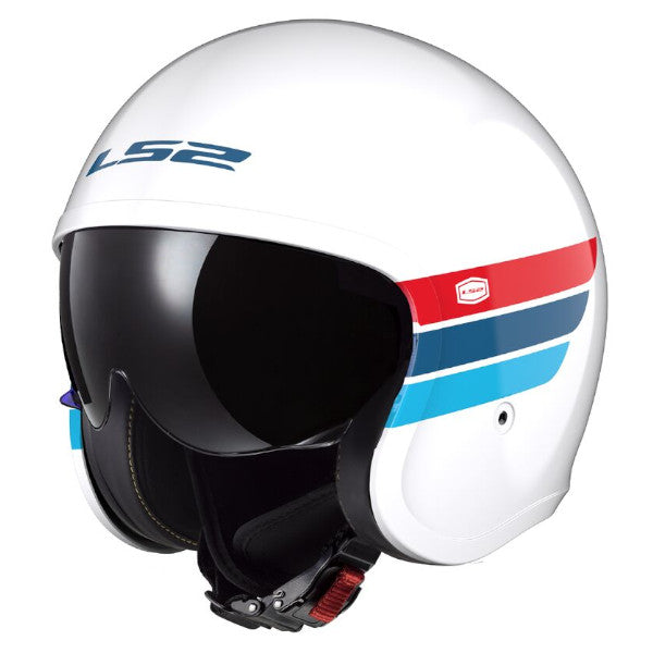 LS2 Casco Jet Moto Stile Vintage SPITFIRE II Con Visiera Interna Fumè OF599