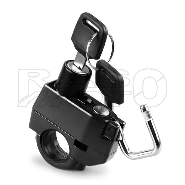 Universelles Vorhängeschloss für Motorrad- oder Rollerhelme, 22–28 mm Befestigungsring mit Schlüsseln im Lieferumfang enthalten