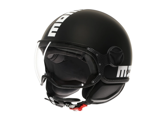 MOMODESIGN Jet Motorcycle Helmet FGTR CLASSIC Mono E2206 Matt Black / White
