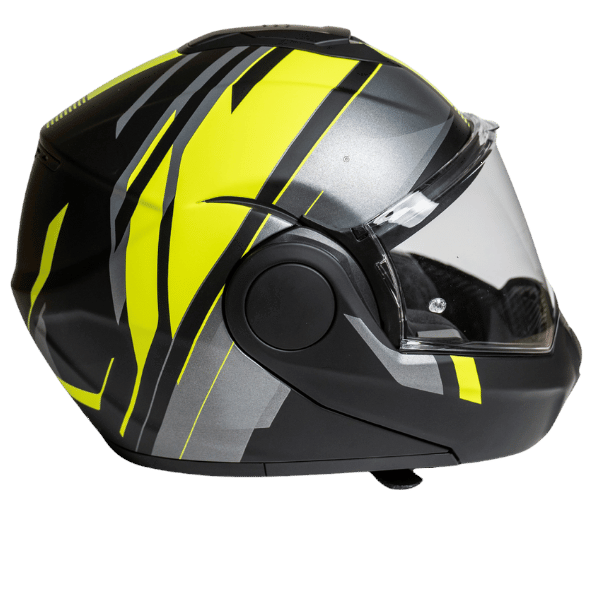 MPH Casco Convertibile ARTRA FLIP-BACK Moto E Scooter Giallo Con PINLOCK