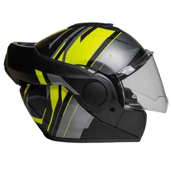 MPH Casco Convertibile ARTRA FLIP-BACK Moto E Scooter Giallo Con PINLOCK