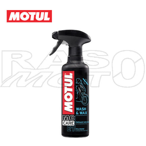 Motul MC Care E1 Wash & Wax Trockenreiniger für Roller und Motorräder 400 ml