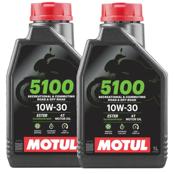 Motul Olio Motore 5100 10W30 4T 100% Sintetico Scooter e Moto 2lt