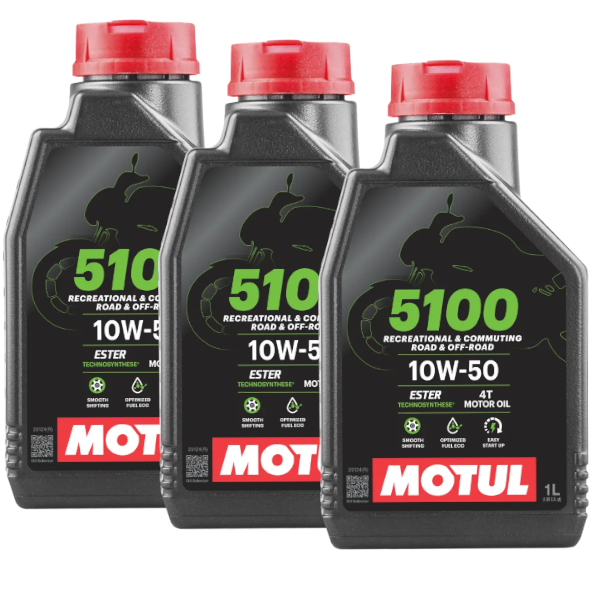 Motul Olio Motore 5100 10W50 4T 100% Sintetico Scooter e Moto 3lt
