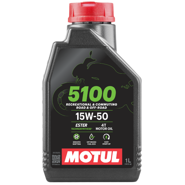 Motul Olio Motore 5100 15W50 4T 100% Sintetico Scooter e Moto 1lt